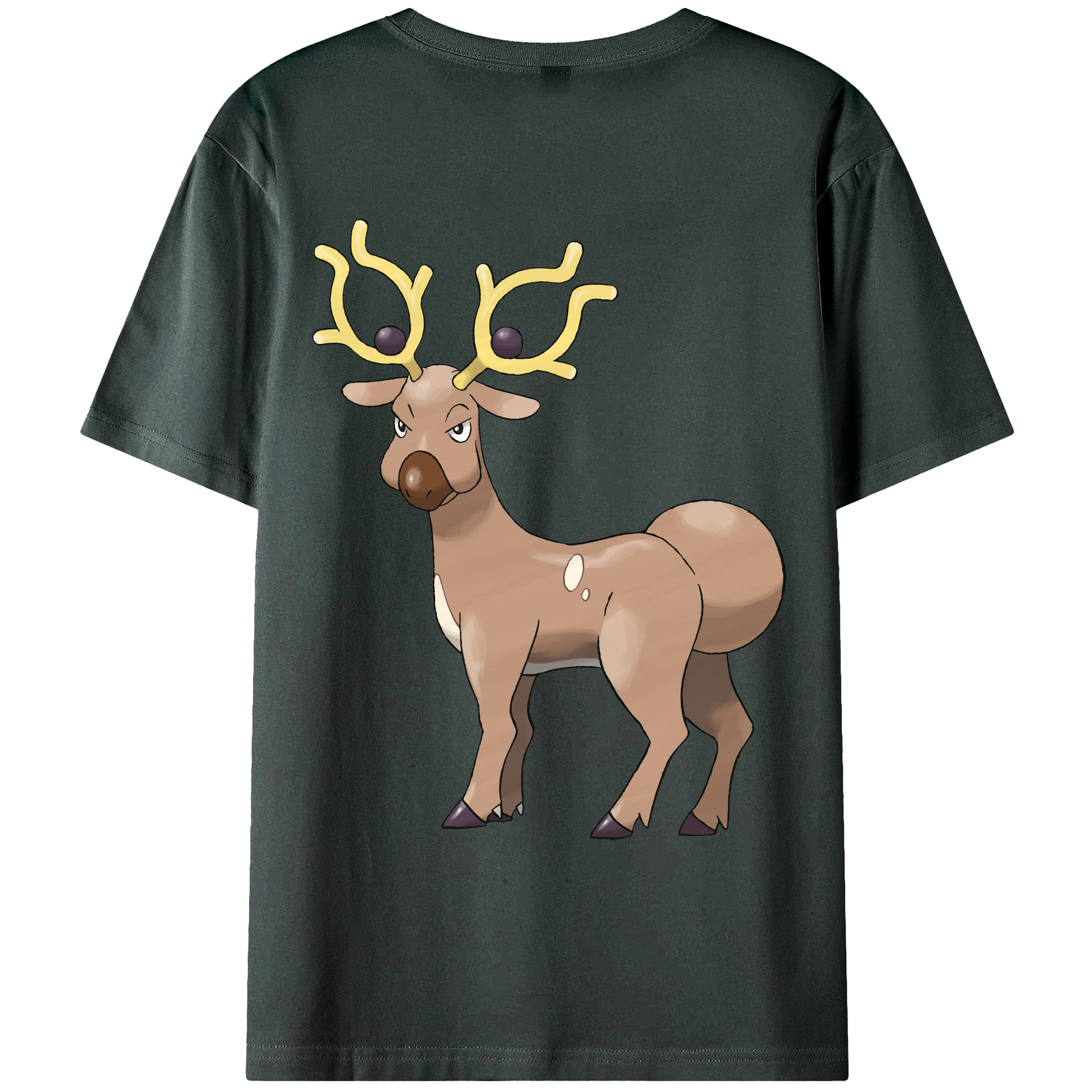 （画像用） ポケットモンスター Pokémon 綿100％ メンズ半袖Tシャツ（バックプリント） 通気性